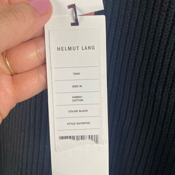 Helmut Lang Ribbed Cotton Racerback Sweater Tank - Picture 8 of 11